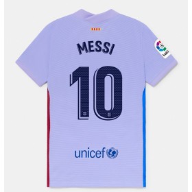 Jalkapallo Pelipaidat FC Barcelona Lionel Messi 10 Vieraspaita 2021-2022 Lyhythihainen